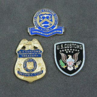 Us U S Customs Inspector Border Officer Commemorative 3 Pin Set