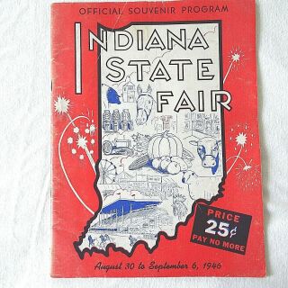 1946 Indiana State Fair Souvenir Program Great Ads School Bus Ads