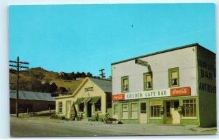 Coca Cola Golden Gate Bar Antique Shop Silver City Nevada Vintage Postcard B59