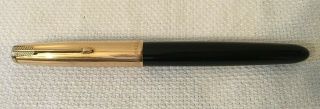 Vintage Parker 51 Fountain Pen 1/10 12k Gold Filled Vacumatic Refill Black/gold