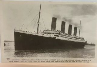 Very Rare Real Photograph Of Titanic 1912