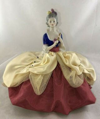 Goebel Germany " Marie Antoinette " Tea Cozy Pincushion Porcelain Half Doll