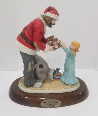 Emmett Kelly Jr.  Spirit of Christmas Figurine Limited Edition 105 of 3500.  9728 2
