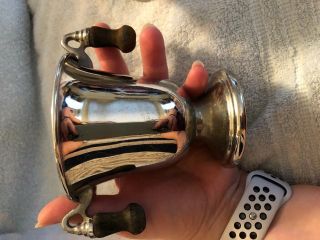 Great vintage Farberware chrome mid - century? footed sugar and creamer 2