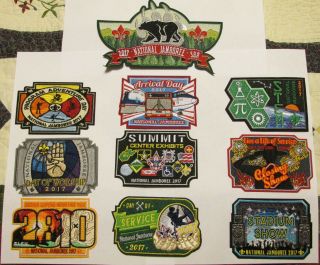 Bsa Boy Scout 2017 National Jamboree Daily Patch Of The Day 10 Piece Color Set
