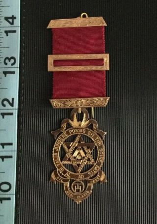 VTG Silver Masonic Freemasons Medal Royal Arch Jewel Fratribus Honor 2