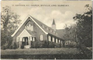1952 Postcard St.  Gertrude Roman Catholic Church Bayville Long Island York