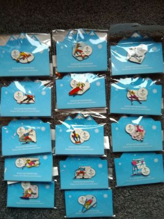 14 different 2022 Beijing Winter Olympic Games Pins - limited edition licensed 2