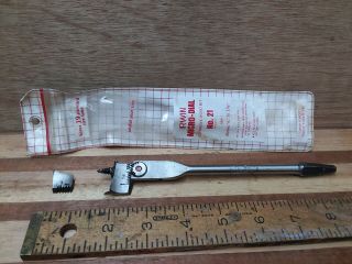 Vintage Irwin Micro - Dial No.  21 Expansion Wood Bit 5/8 - 1 3/4 Inch