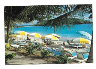 Vintage Postcard St.  Maarten West Indies View Beach Little Bay Hotel