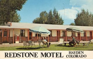 Redstone Motel Motor Court Inn Highway 40 Hayden Colorado 1960s Chrome Postcard