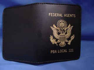 Family Member Fed Agent Wallet Large 4 - 1/2 X 3 " - Fop - Pba121 6 - 1/2 X 4 - 1/4 Open