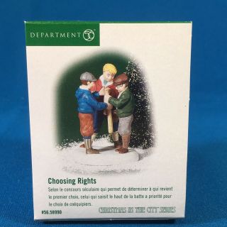 Dept 56 Christmas In The City Series Choosing Rights Heritage Village 58990