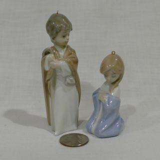 Lladro Figurines Miniature Nativity Holy Family Mary & Joseph Ornaments