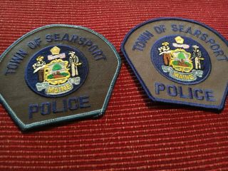 2 Searsport Maine Police Patch Subtle Differences