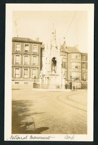 C.  1899 Downtown Cork,  Monument,  Ireland Vintage Photo