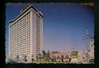 Holiday Inn Motel Hotel Postcard California Ca Hollywood Street View Church