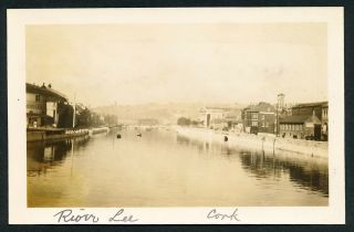 C.  1899 River Lee & Downtown,  Cork Ireland Vintage Photo