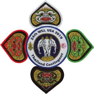 24th World Scout Jamboree 2019 Wsj Thailand Contingent Uniform Patch Badge Set