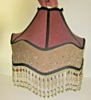 Victorian Style,  Dale Tiffany,  Fabric Lamp Shade Red And Gold Color