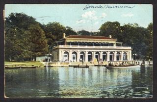 Boat House,  Prospect Park,  Brooklyn,  Ny Postcard (1909 Postmark) Rotograph Co.