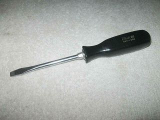 Vintage Snap - On Black Handle Slotted Flat Tipped Screwdriver Ssd4 - Made In Usa