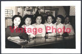 6 Lovely Korean Ladies Pose In Px During Korean War Vintage 1950 