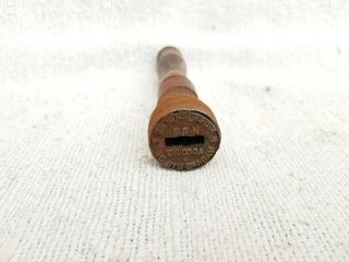 Old Rare India Madras Stg.  Account Post Office Wooden Handle Iron Stamp Seal