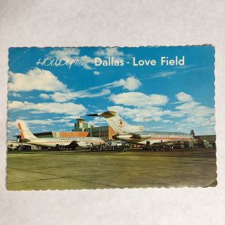 American Airlines Astrojet Airplanes At Dallas Texas Love Field Airport Postcard