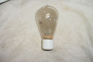 Antique Colorado Light Bulb Patent 1901 Thomson Houston Base Ceramic Tipped