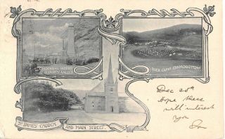 St Helena,  Three Views Of The Island,  Postcard 1902 To The Uk.