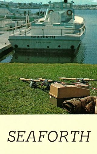 Vintage Seaforth Boats Advertising,  San Diego,  Calif.  Postcard P128