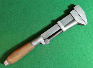 Vintage A.  G.  Coes & Co.  Wood Handled Monkey Wrench Shape