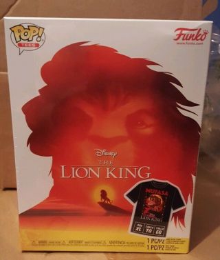 Funko Pop Mufasa Flocked 495 Target Exclusive Tee Shirt Size Xl Disney Lion King