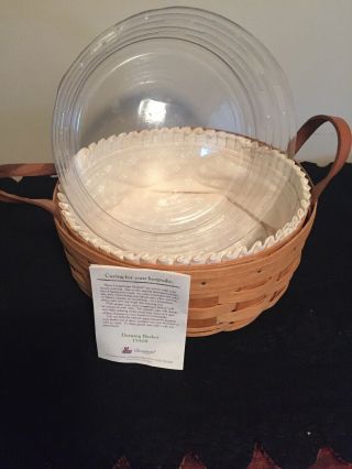 Longaberger Darning Basket With Liner And Protector