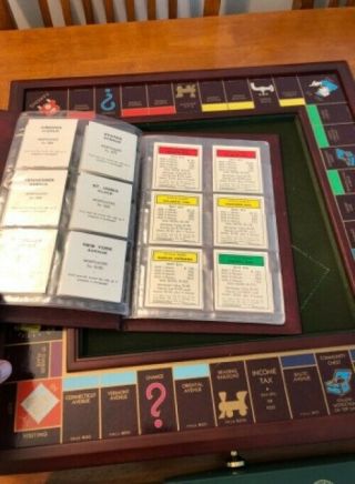 1991 Franklin Monopoly Collectors Edition Wood Board Game 2