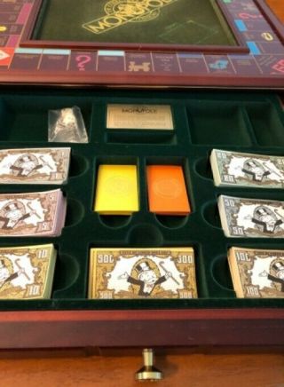 1991 Franklin Monopoly Collectors Edition Wood Board Game 6