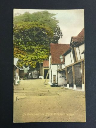 Postcard - P/c - Ye Olde Swanne Yard - Rickmansworth - Hertfordshire