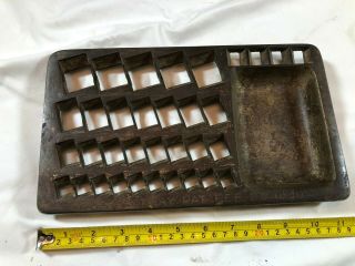 Vintage Staats Coin Tray Pat Feb 25 1890 Cast Iron Nickel Plated
