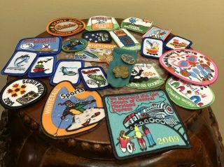 Girl Scouts Patches 20pcs.  Girl Scout Pins 2