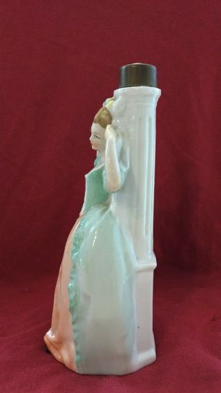 Antique Vintage Table Lamp base with Porcelain Figurine Lady 2