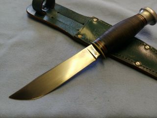 Remington/dupont,  Rh - 251 Early Girl Scout Knife In Sheathe 7 1/2 " Length Scarce