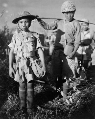 10 - Year - Old Chinese Child Soldier 8x10 Photo Wwii 1944