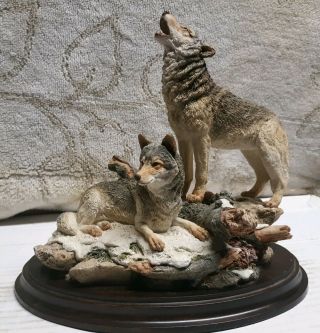 " Wolf Pair " Country Artist Made In England