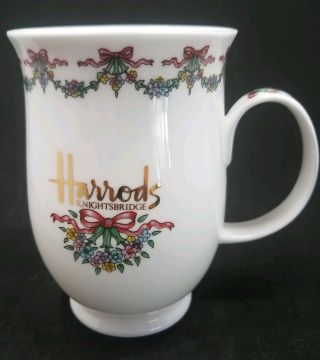 Harrods Knightsbridge Fine Bone China Floral Coffee Tea Cup Mug Made In England