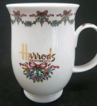 Harrods Knightsbridge Fine Bone China Floral Coffee Tea Cup Mug Made in England 3