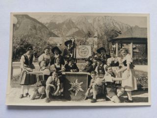 Solbad Hall,  Tyrol Austria Vintage B&w Postcard C1950 Trachtenverien Edelweiss