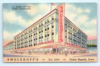 Postcard Ia Cedar Rapids Smulekoff 