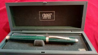 Cross Townsend Marble Green Lacquer & Gold Rollerball Pen