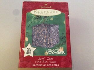 (makebestoffer) Star Trek Hallmark Keepsake Ornament 2000 Borg Cube From Voyager
